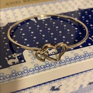 Sterling silver heart bangle